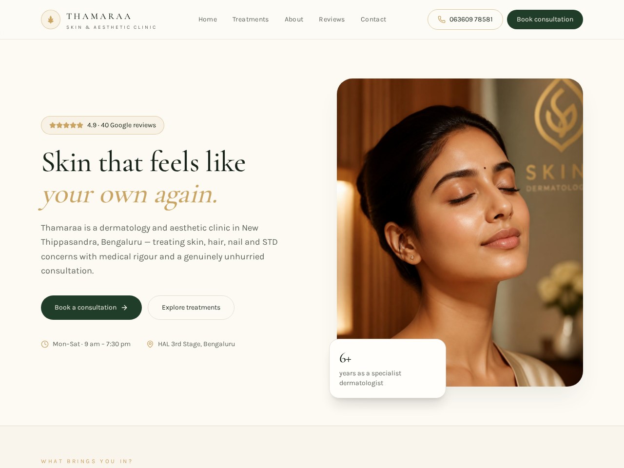 Radiant Skin Clinic website preview